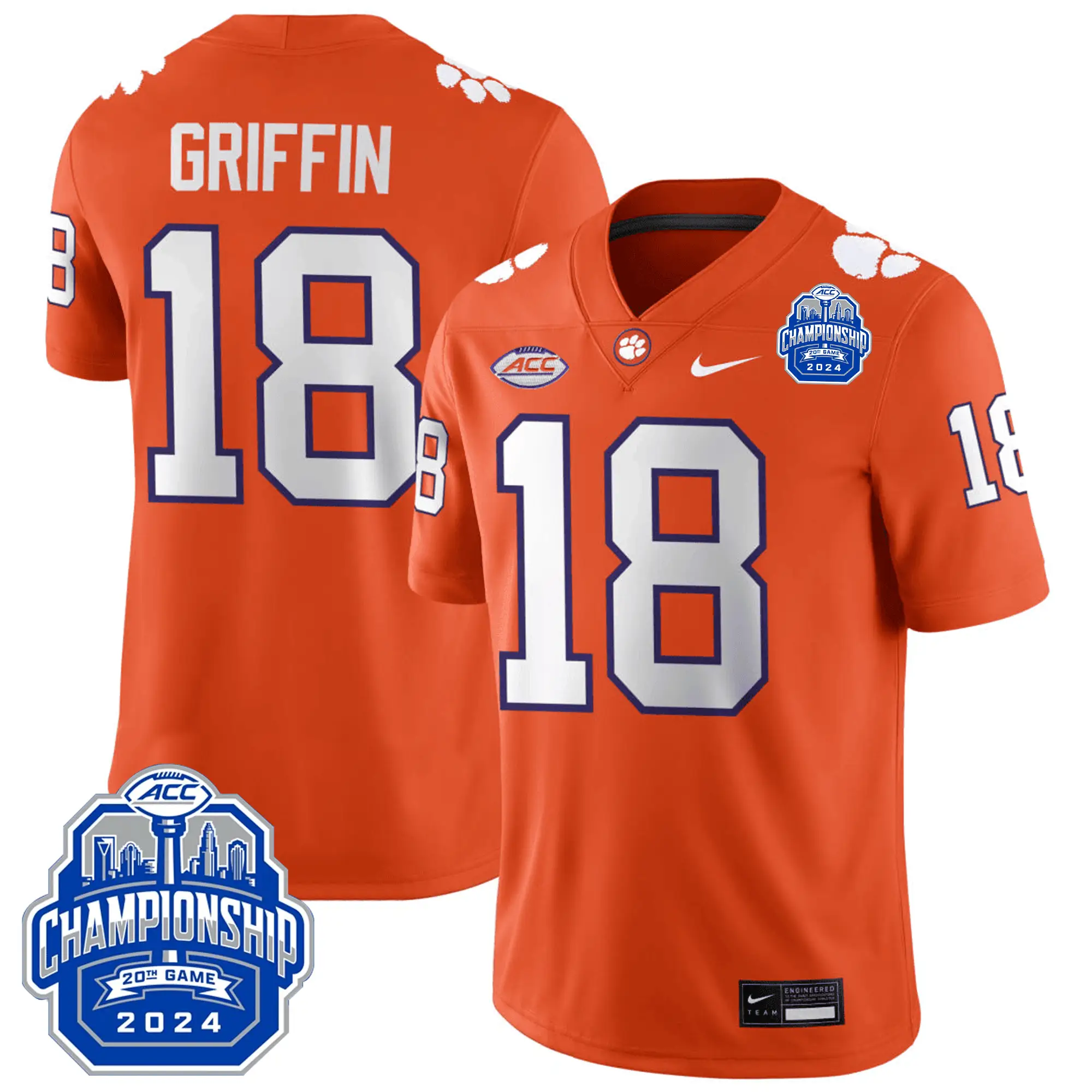 CT 24/25 Jersey - ACC Championship Patch by Clemson Tigers