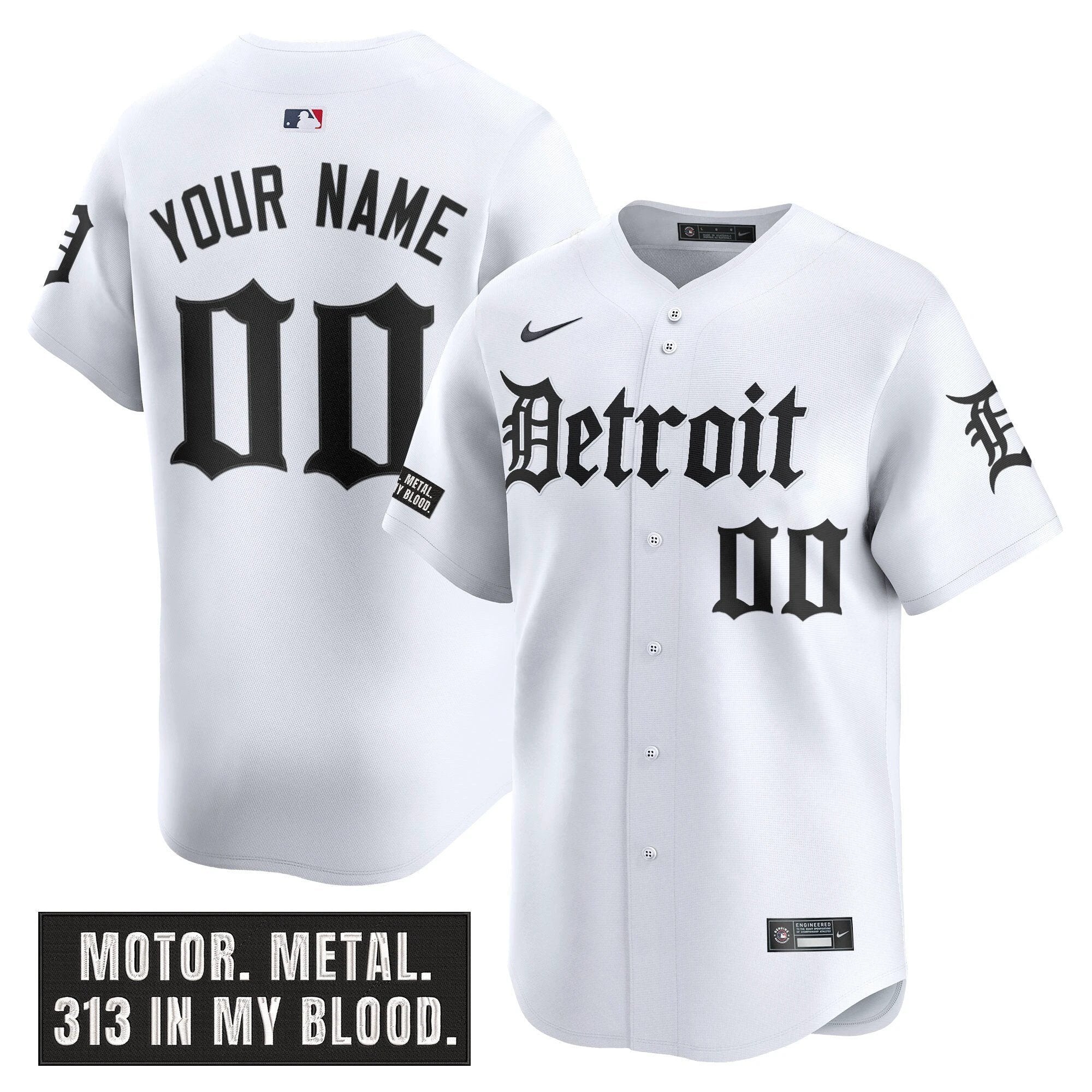 Detroit Tigers Custom Jersey All Stitched by Detroit Tigers