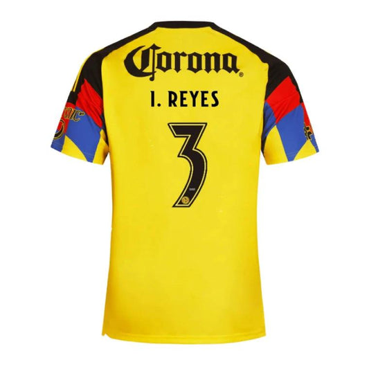 Club América 2025-26 I. Reyes 3 Home Jersey – Yellow by Soccer Jersey