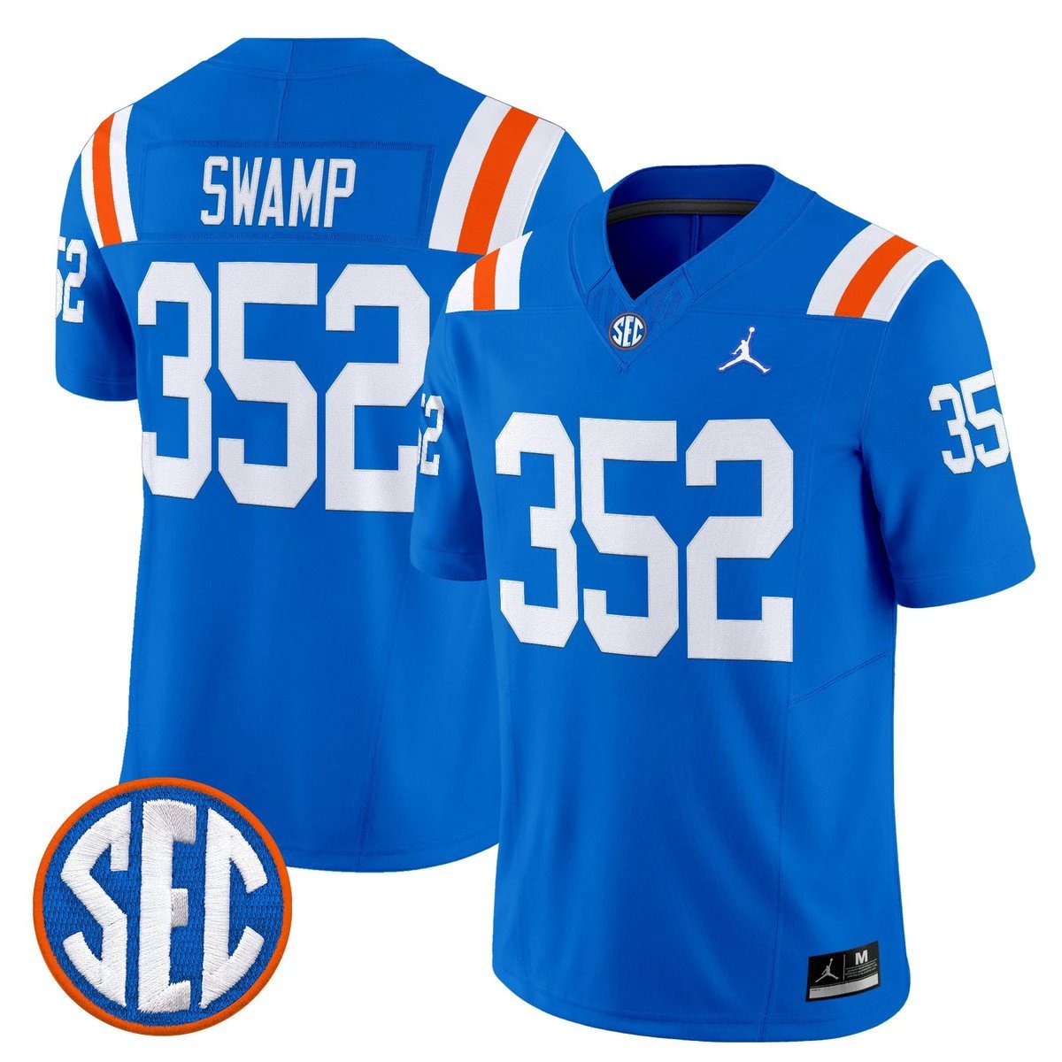 Swamp Jersey #352 Florida Gators 1960s Throwback Vapor Limited Royal by My Store NCAA Football Jerseys