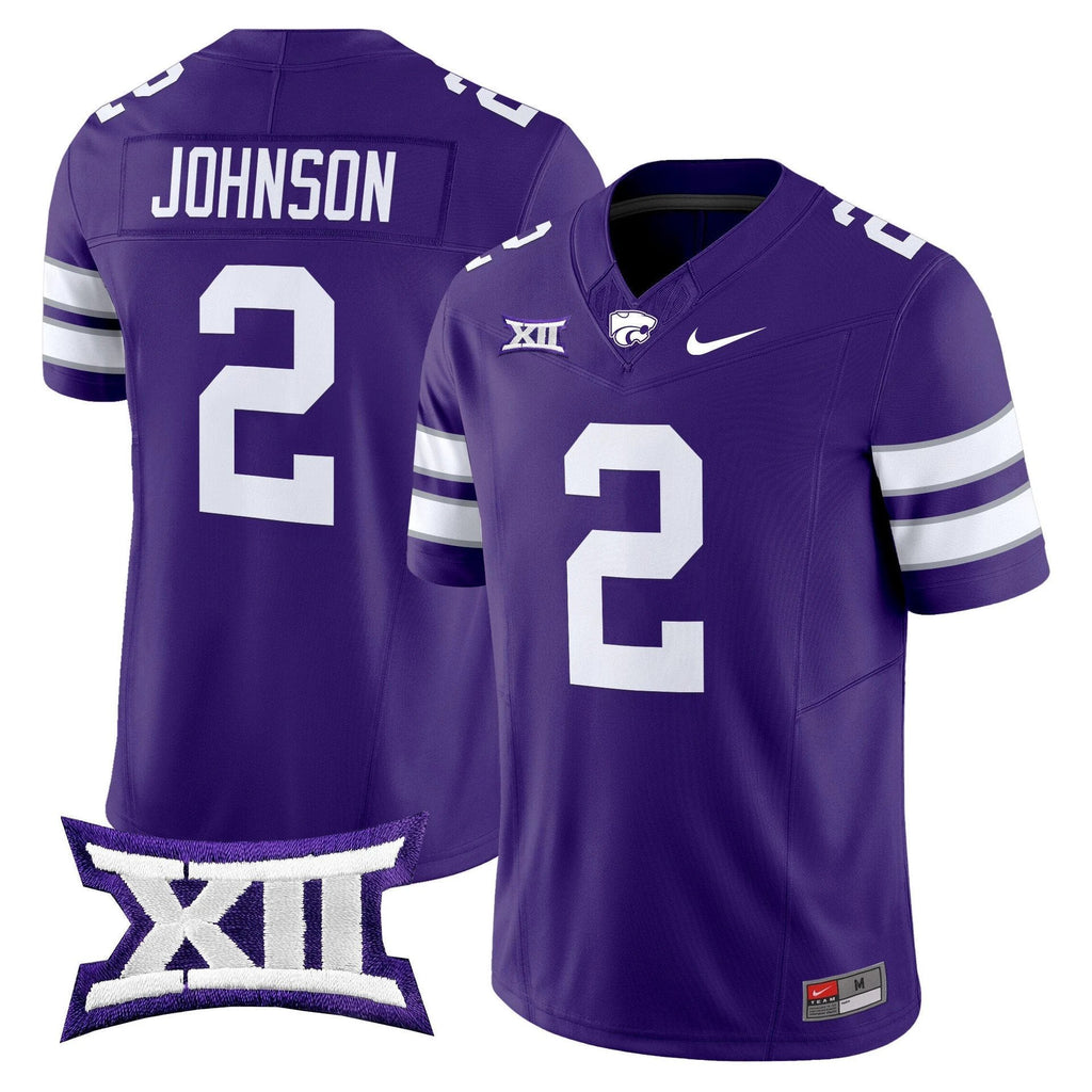 Avery Johnsonn Jersey #2 Kansas State Wildcats 2025 Limited Stitched Purple by My Store