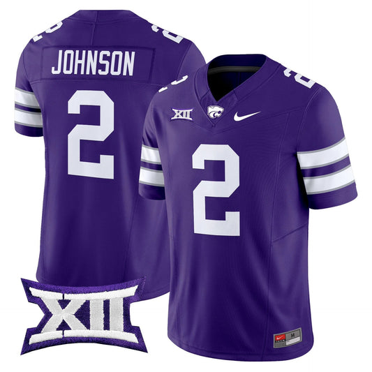 Avery Johnsonn Jersey #2 Kansas State Wildcats 2025 Limited Stitched Purple by My Store