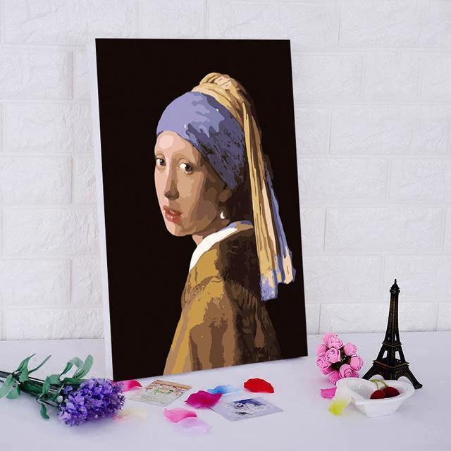 Girl With a Pearl Earring - Van-Go Paint-by-Number Kit by Bowlift
