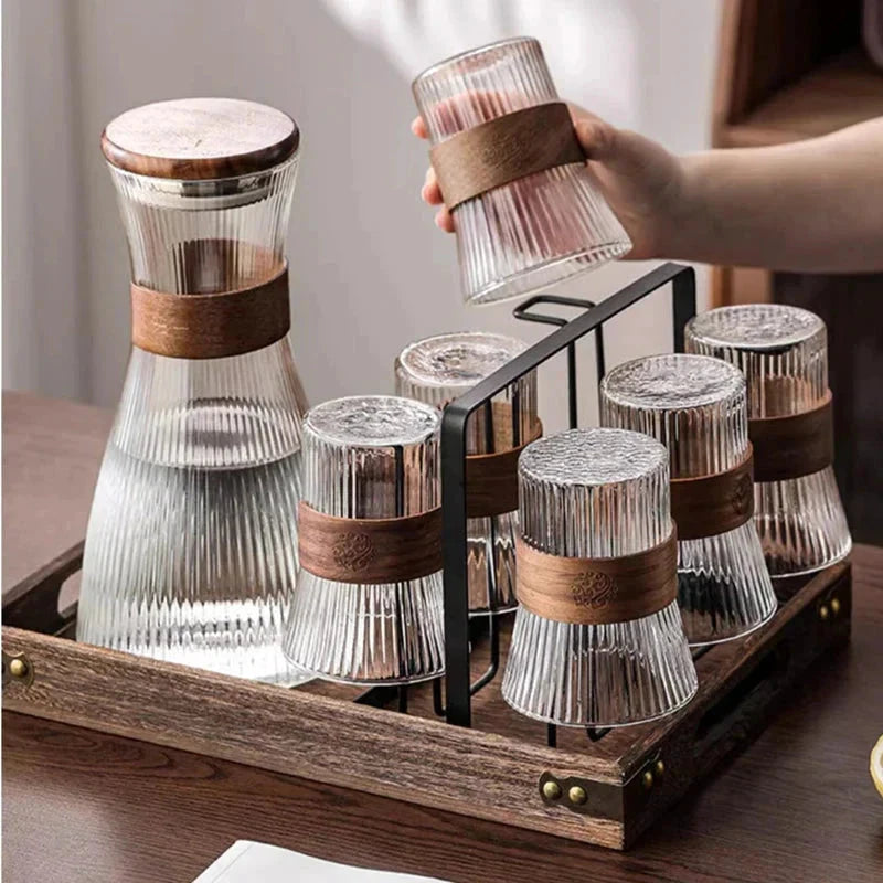 Glass Cup Set Water Kettle Bottle Creative Heat-resistant Water Glass by Bowlift