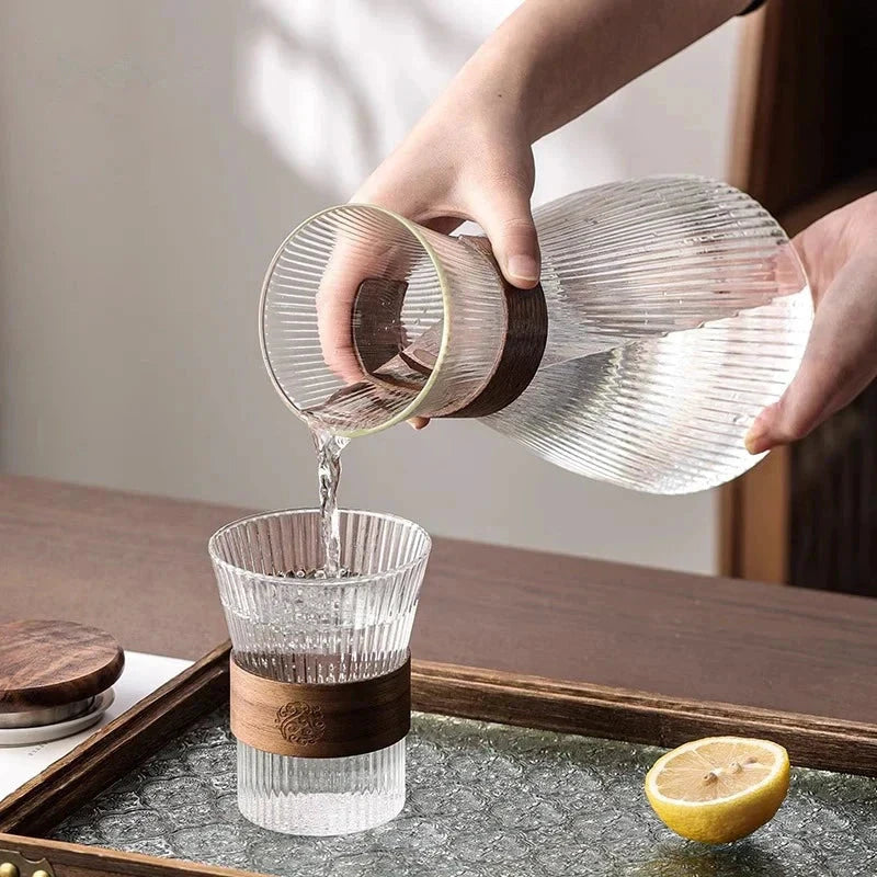Glass Cup Set Water Kettle Bottle Creative Heat-resistant Water Glass by Bowlift