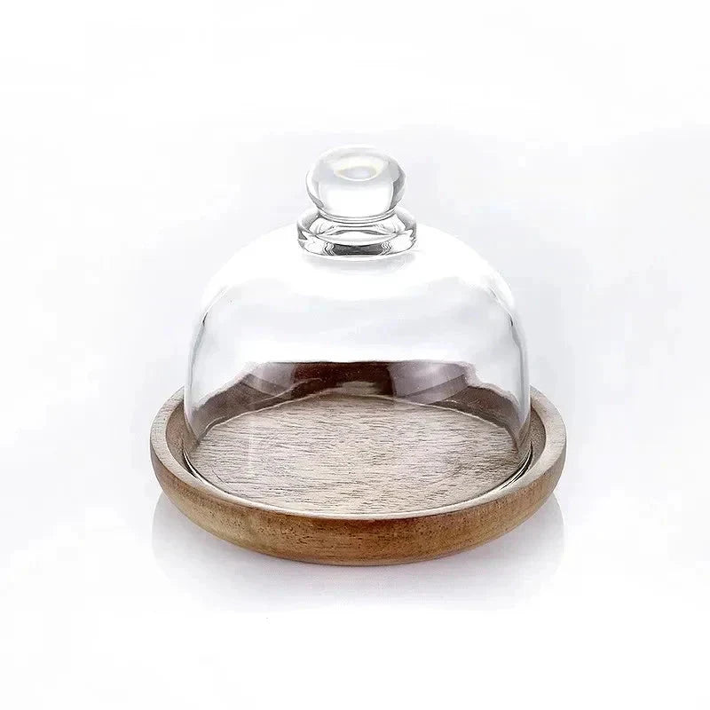 Glass Food Storage Container with Wooden Lid Kitchen Snack Organizer by Bowlift