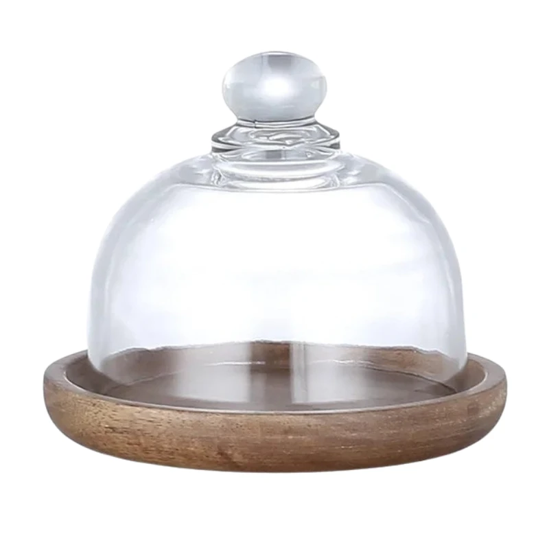 Glass Food Storage Container with Wooden Lid Kitchen Snack Organizer by Bowlift
