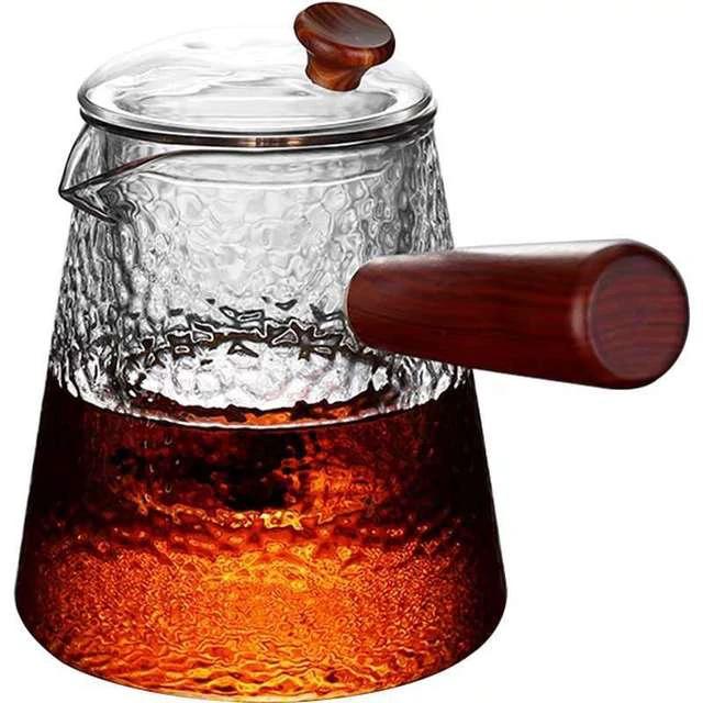 Glass Pot Filter Wood Handle Tea Ceremony Transparent Teawear Sets by Bowlift