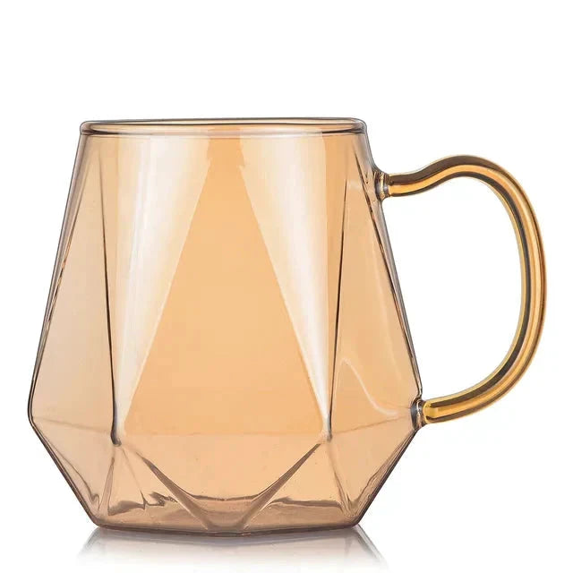 Glass Water Bottle Kettle Gradient Diamond Shaped Water Kettle Water Cups by Bowlift