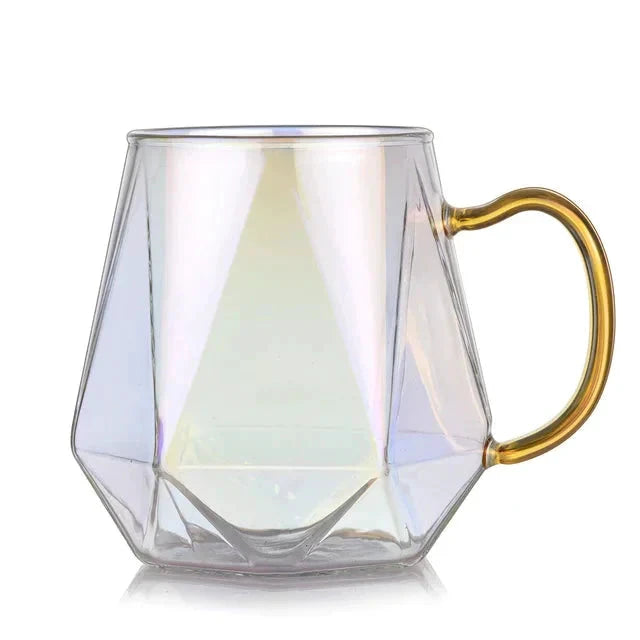 Glass Water Bottle Kettle Gradient Diamond Shaped Water Kettle Water Cups by Bowlift
