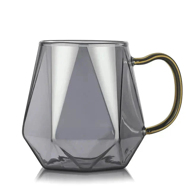 Glass Water Bottle Kettle Gradient Diamond Shaped Water Kettle Water Cups by Bowlift