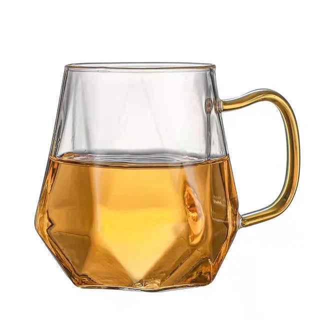 Glass Water Bottle Kettle Gradient Diamond Shaped Water Kettle Water Cups by Bowlift