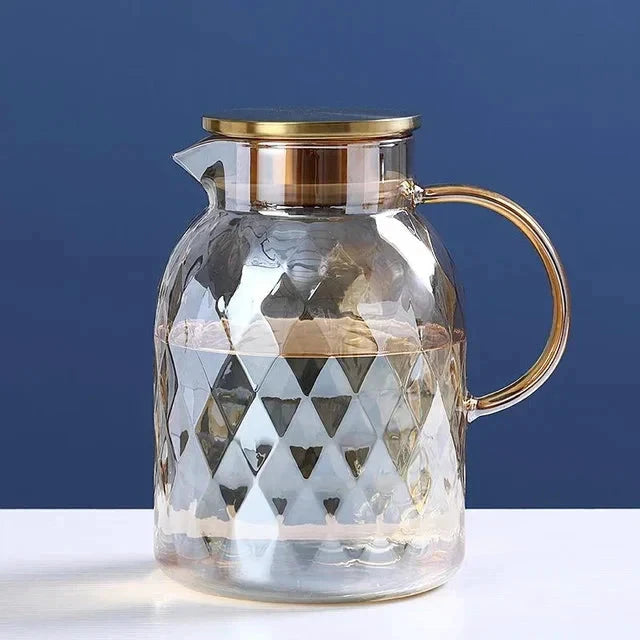 Glass Water Bottles Amber Color Home Flower Teapot Kettle Thermal Pot by Bowlift