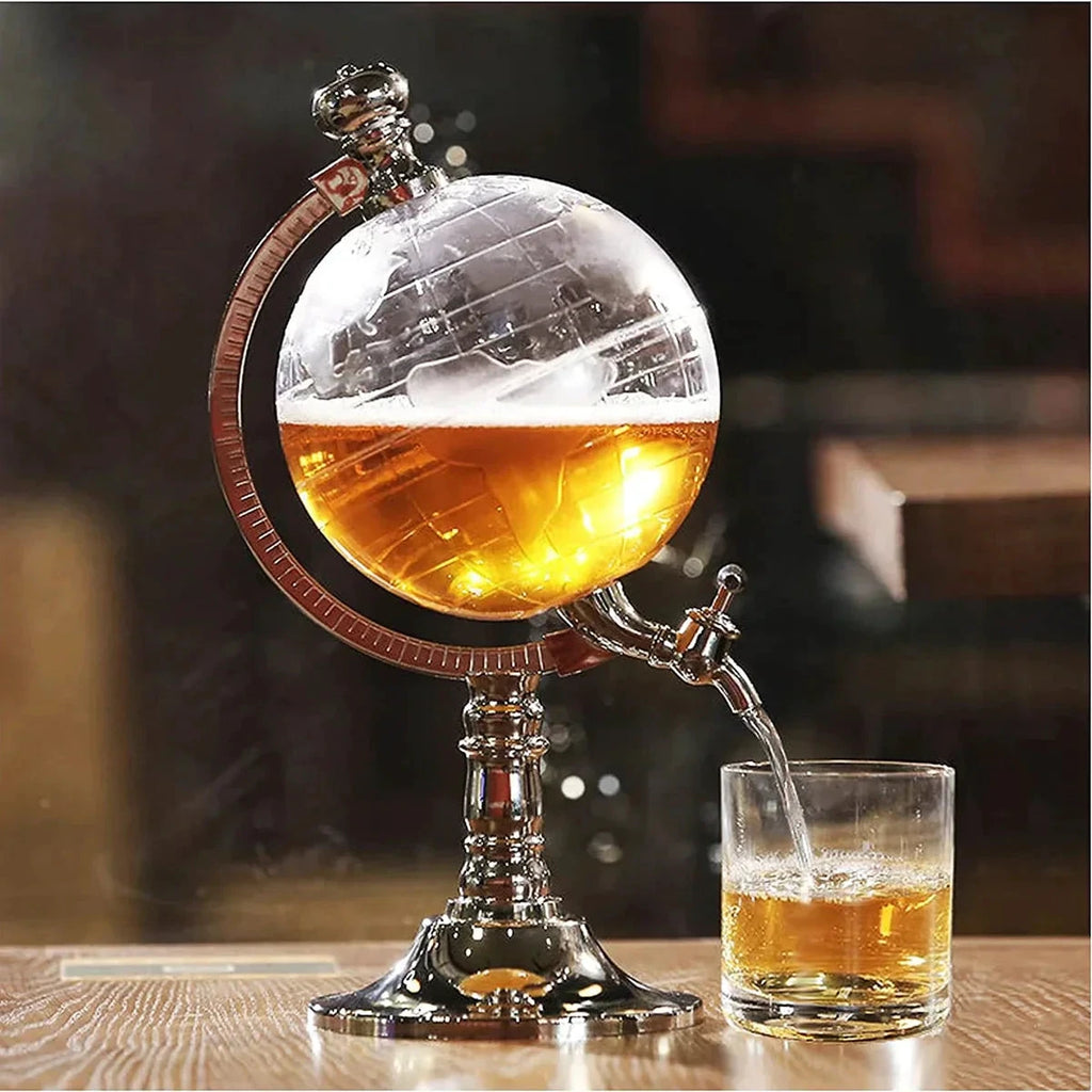 Globe Decanter Drink Dispenser Home Bar Liquor Dispenser Decanter by Bowlift