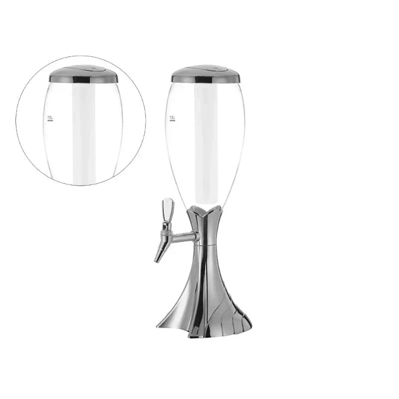 Glowing Drink Dispenser with Tap Beer Tower Versatile Drinks Dispenser by Bowlift