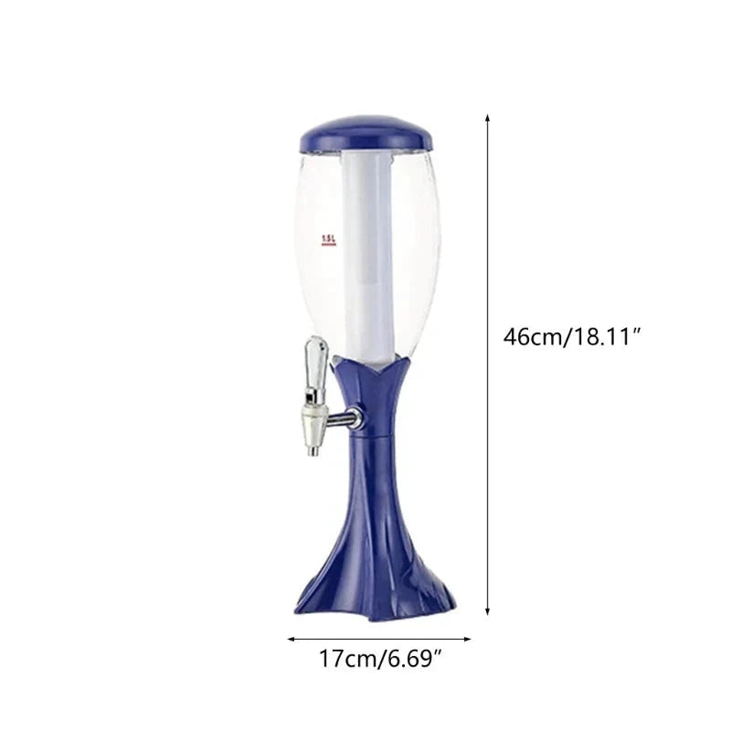 Glowing Drink Dispenser with Tap Beer Tower Versatile Drinks Dispenser by Bowlift