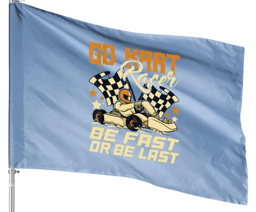 Go Kart flag -3x5 FT-100% polyester by flagsshop