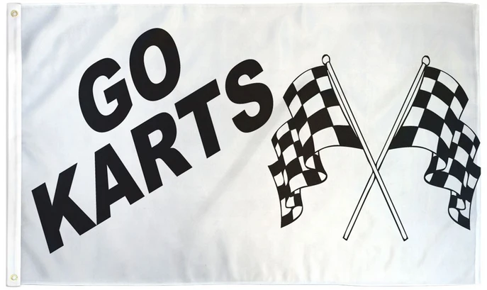 Go Kart flag -3x5 FT-100% polyester by flagsshop