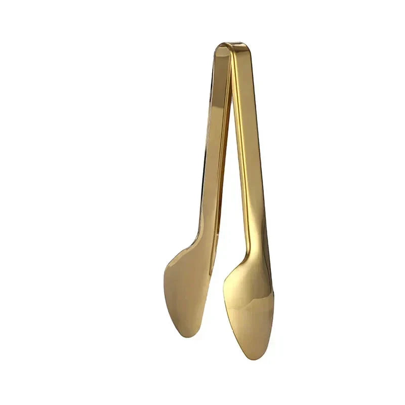 Golden Stainless Steel Food Tongs Kitchen Tools Serving Tong by Bowlift