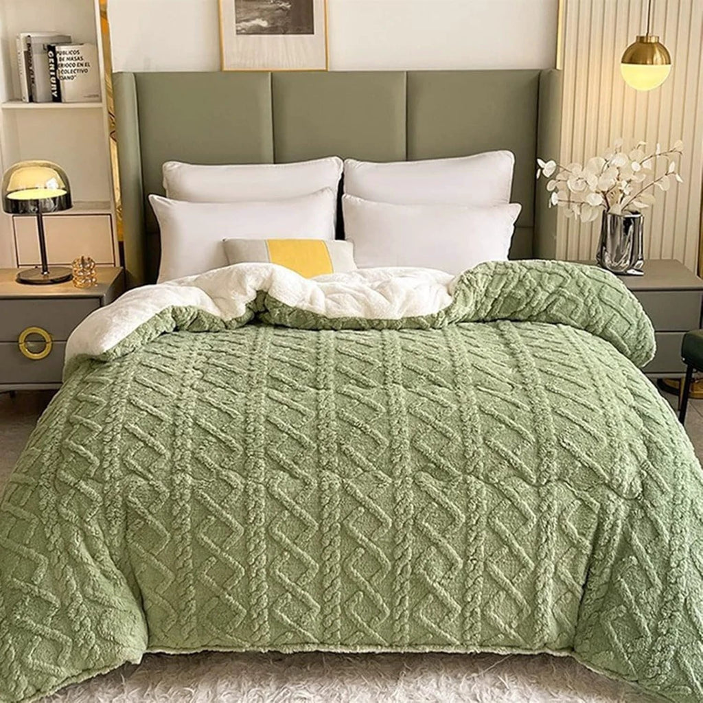 Thick Snuggle Sherpa Blanket by Casa & Beyond