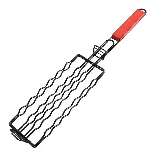 Grill Basket Stainless Steel BBQ Tool Barbecue Rack for Hot Dog by Bowlift