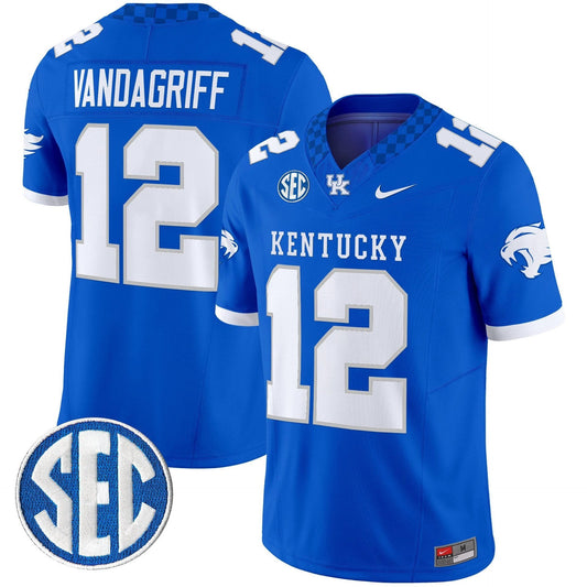Brock Vandagriff Jersey #12 Kentucky Wildcats 2025 Limited Stitched Royal by My Store