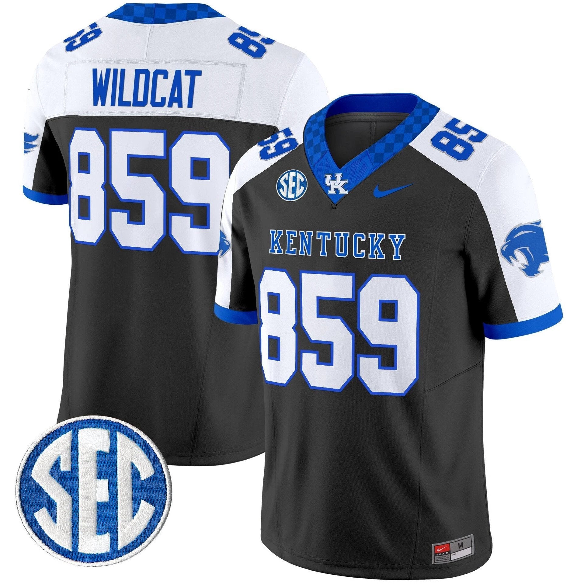 Wildcat Jersey #859 Kentucky Wildcats 2025 Limited Stitched Black Alternate by My Store