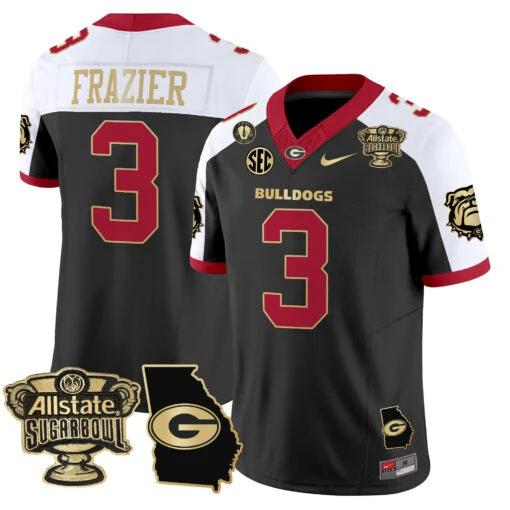 Nate Frazier Jersey #3 Georgia Bulldogs 2025 Sugar Bowl Patch Vapor Alternate by My Store