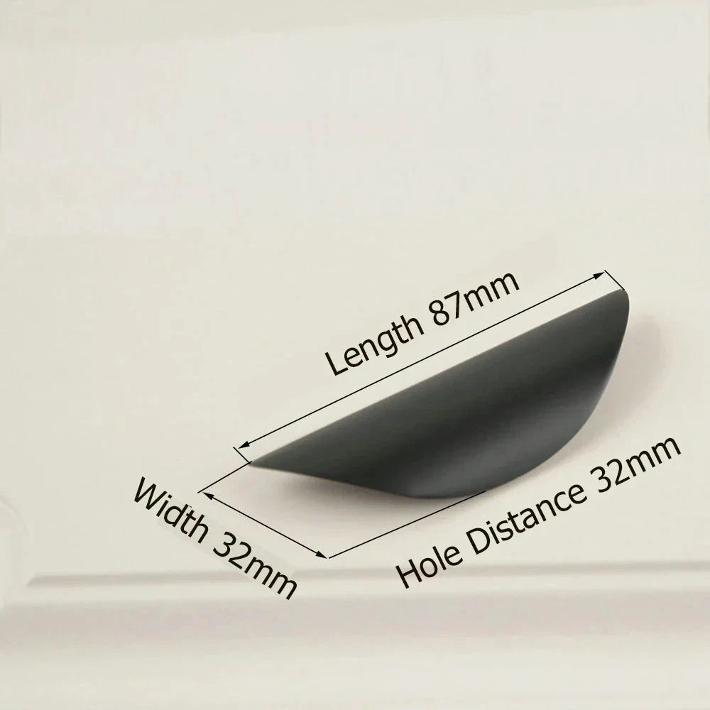 Half Moon Cupboard Door Pulls Kitchen Cabinet Handles and Drawer Knobs by Bowlift