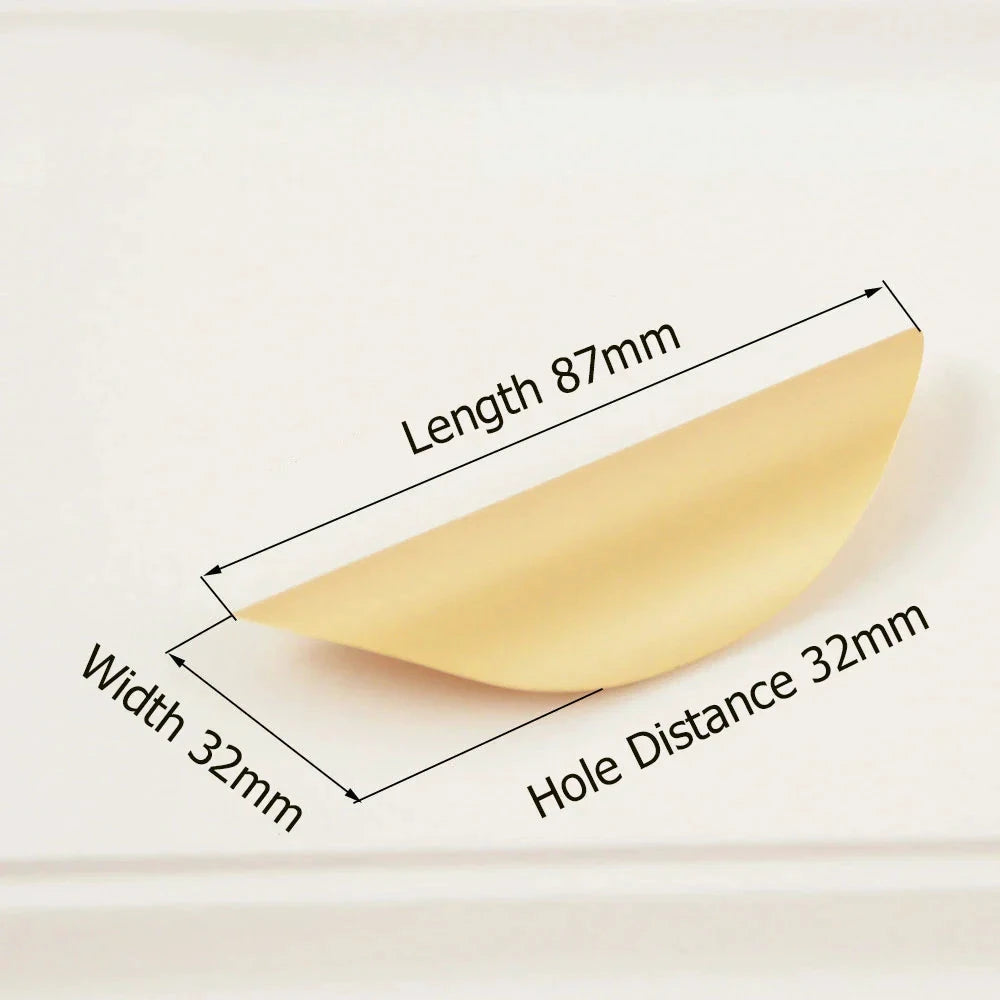 Half Moon Cupboard Door Pulls Kitchen Cabinet Handles and Drawer Knobs by Bowlift