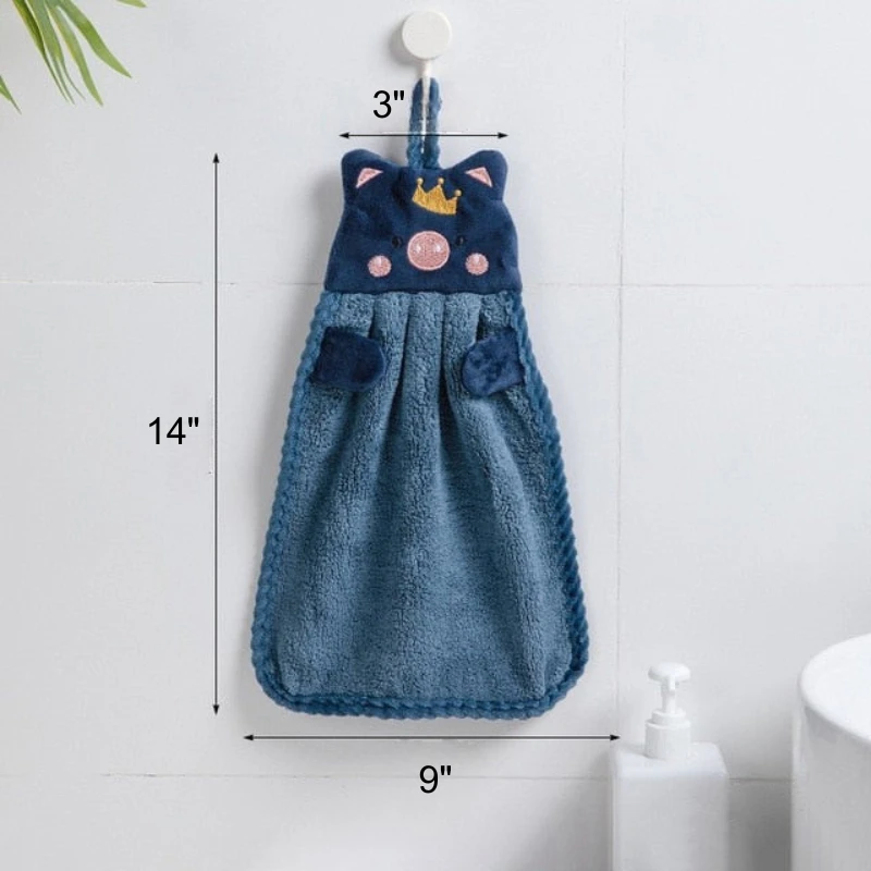 Hand Towel Household Cute Absorbent Kitchen Towel Rag Wipe Towel by Bowlift