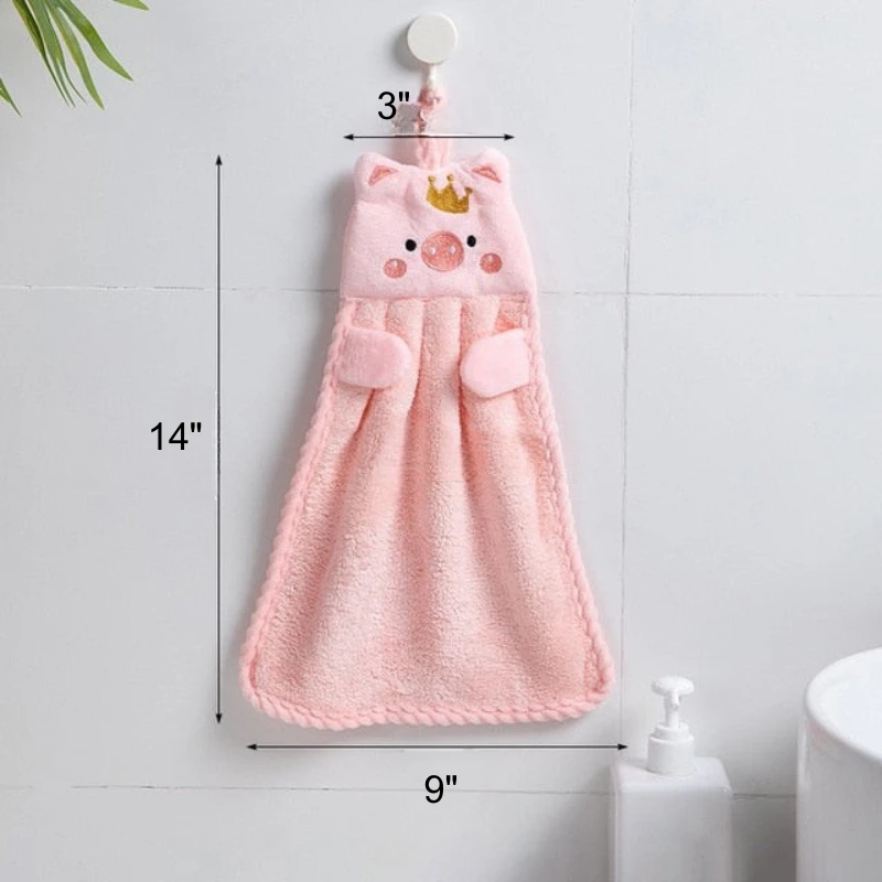 Hand Towel Household Cute Absorbent Kitchen Towel Rag Wipe Towel by Bowlift