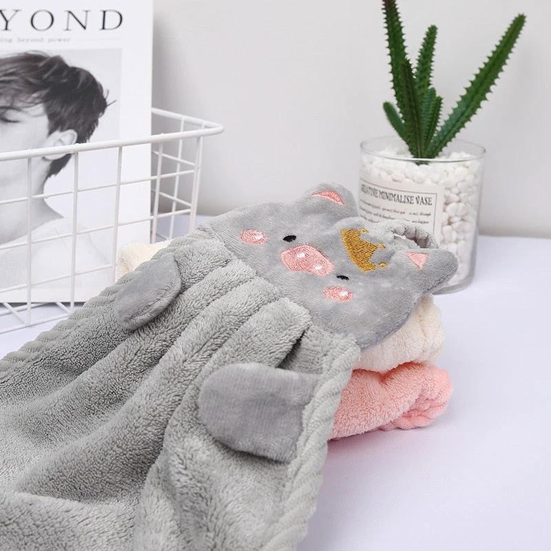 Hand Towel Household Cute Absorbent Kitchen Towel Rag Wipe Towel by Bowlift