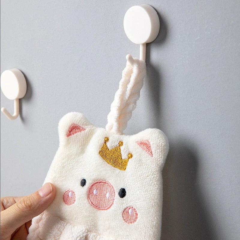 Hand Towel Household Cute Absorbent Kitchen Towel Rag Wipe Towel by Bowlift