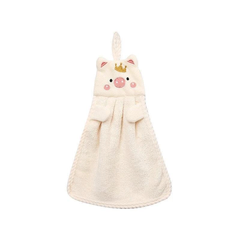 Hand Towel Household Cute Absorbent Kitchen Towel Rag Wipe Towel by Bowlift