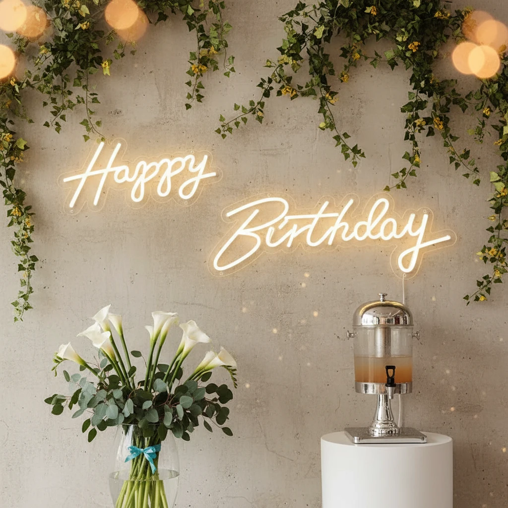 Happy Birthday Neon Signs by Neonchics