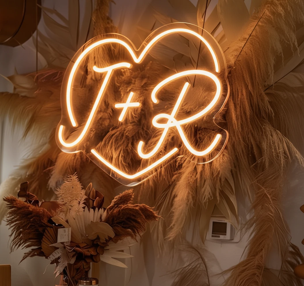 Neonchics Heart with Letter Neon Sign by Neonchics