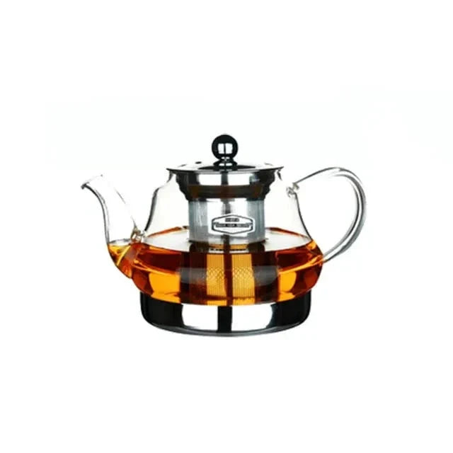 Heat Resistant Clear Glass Teapot Household Thickened Tea Kettle by Bowlift