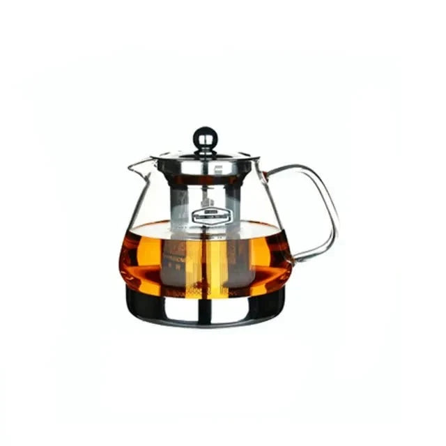 Heat Resistant Clear Glass Teapot Household Thickened Tea Kettle by Bowlift