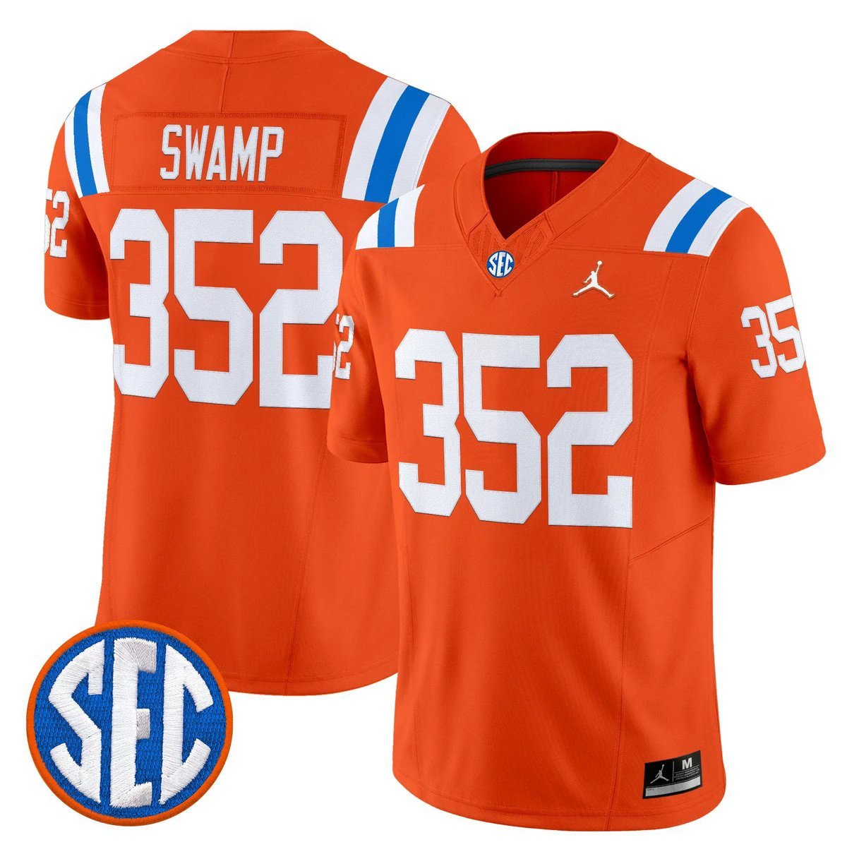 Swamp Jersey #352 Florida Gators 1960s Throwback Vapor Limited Orange by My Store NCAA Football Jerseys