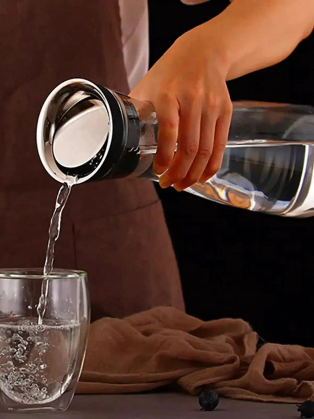 High Borosilicate Glass Basic Tilting Stainless Steel Lid Closure by Bowlift