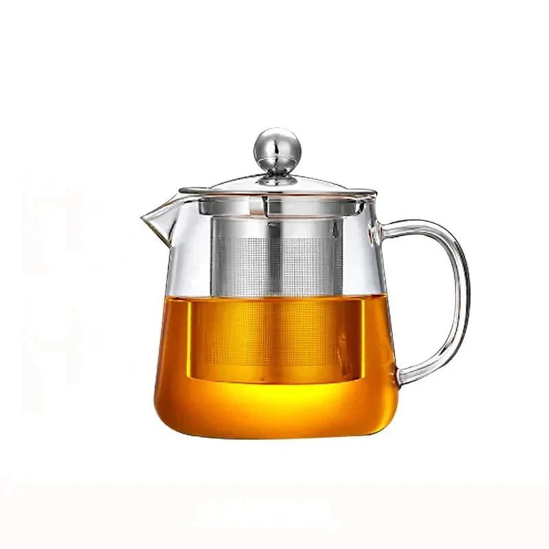 High Borosilicate Glass Teapot Heat Resistant Transparent Teaware by Bowlift