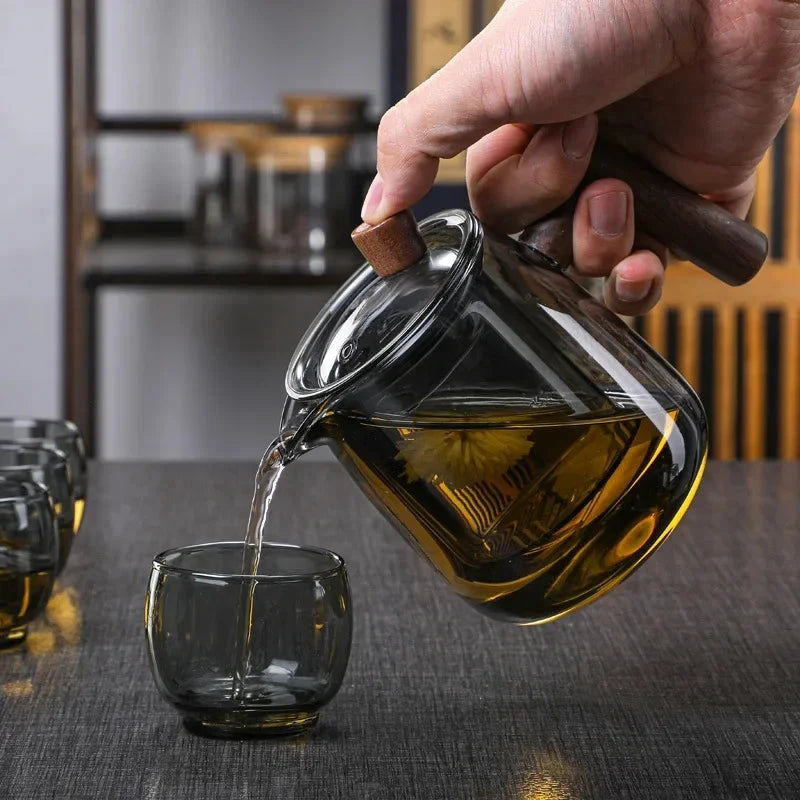 High Borosilicate Glass Teapot Heat Resistant Transparent Teaware by Bowlift