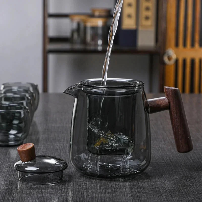 High Borosilicate Glass Teapot Heat Resistant Transparent Teaware by Bowlift