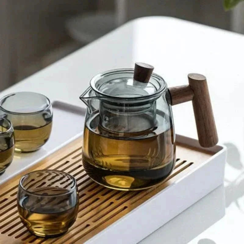High Borosilicate Glass Teapot Heat Resistant Transparent Teaware by Bowlift