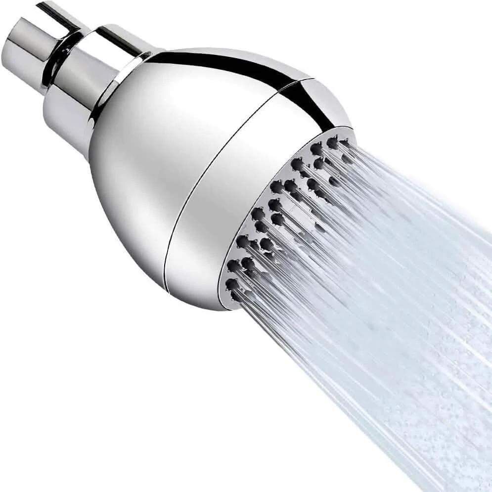 High Pressure Showerhead 3" Anti-Clog Anti-Leak Fixed with Adjustable Swivel Ball Joint Made of Brass by BowLift