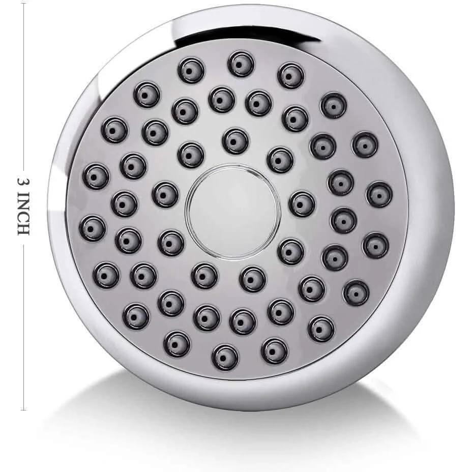 High Pressure Showerhead 3" Anti-Clog Anti-Leak Fixed with Adjustable Swivel Ball Joint Made of Brass by BowLift