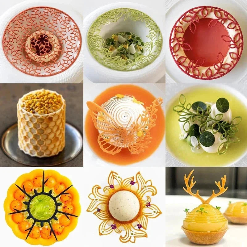 Hollow Out Butterfly Honeycomb Sugar Lace Pad Baking Silicone Mold by Bowlift