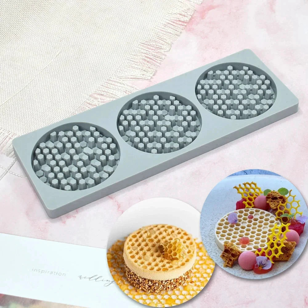 Hollow Out Butterfly Honeycomb Sugar Lace Pad Baking Silicone Mold by Bowlift