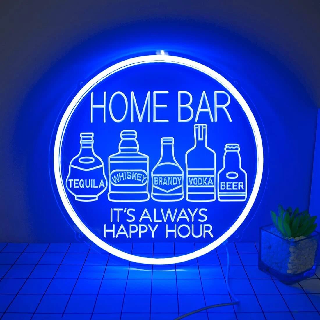 Neon Bar Sign Pub Beer Wine Wall Art Decor Sign by Neonchics